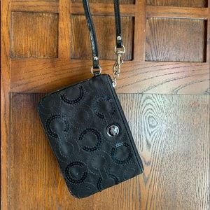 Sequin Coach Wristlet